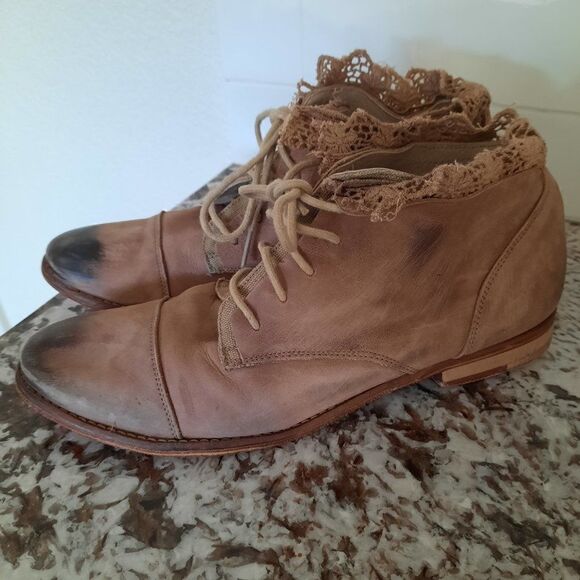 Free people lace up ankle boots size 40 - Picture 4 of 10